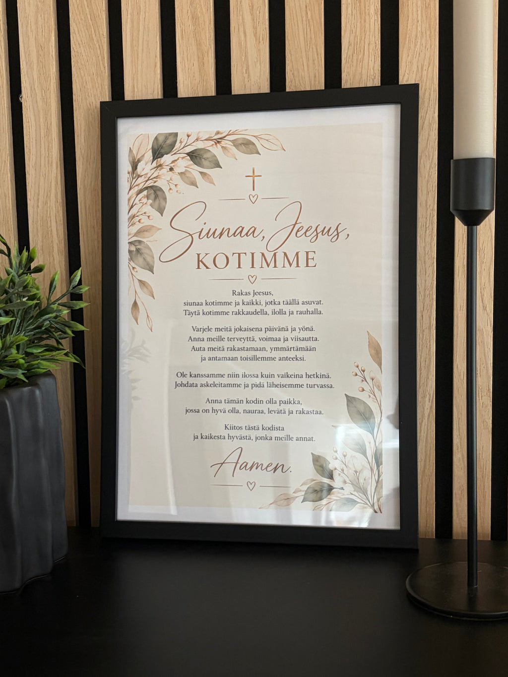 Siunaa Jeesus kotimme -taulu
