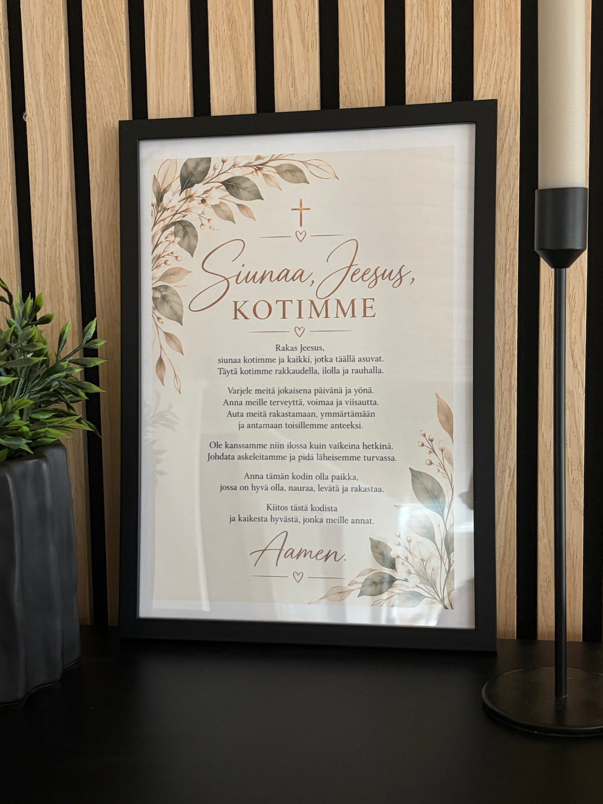 Siunaa Jeesus kotimme -taulu
